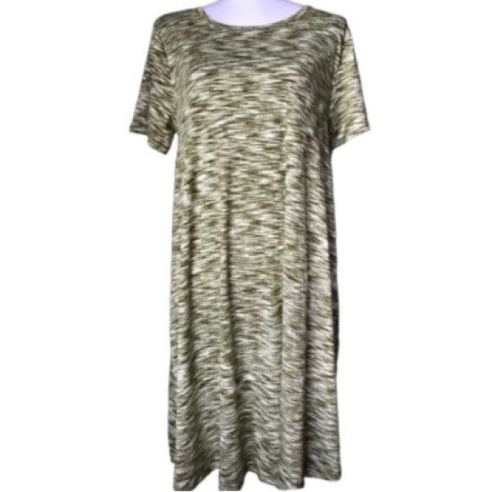 LuLaRoe Carly Dress in Olive Green
